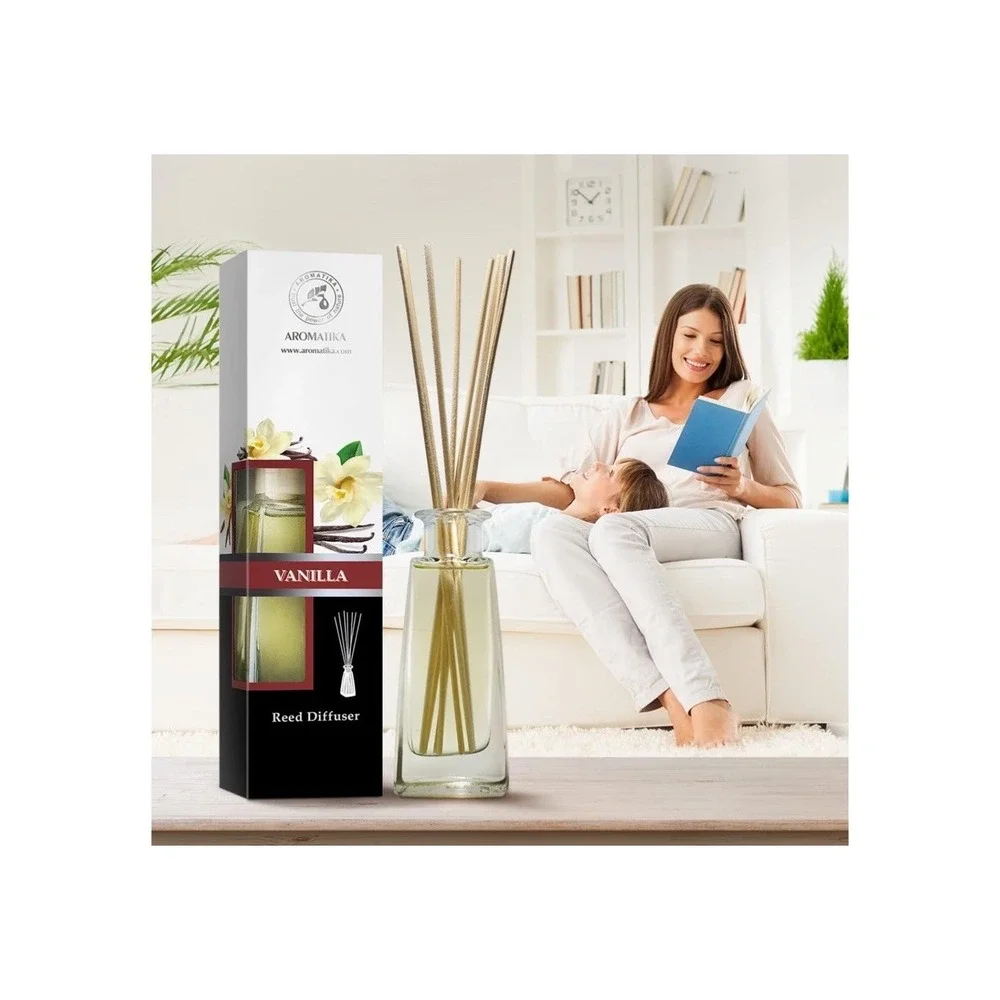 Reed Diffuser with Natural Essential Oil Vanilla 3.4 Fl Oz - NIB